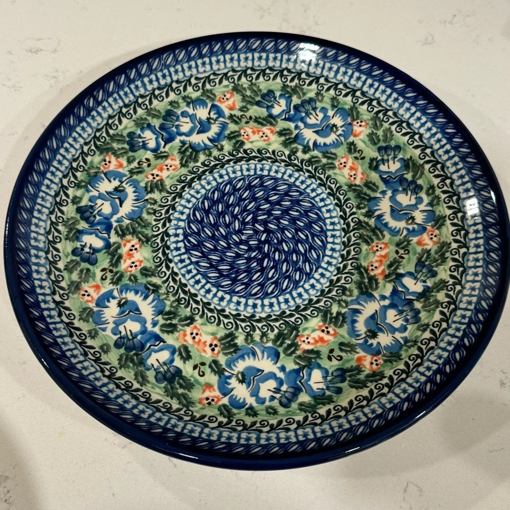 Set of 2 UNIKAT Ceramika Artystyczna Plates Polish Pottery Z Spychalska